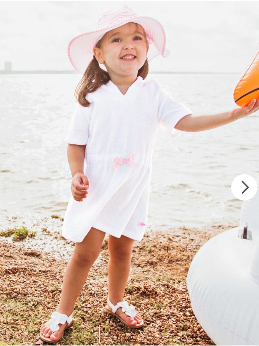 Ruffle Butts White and Pink Terry Cover-Up Size 18-24 Months